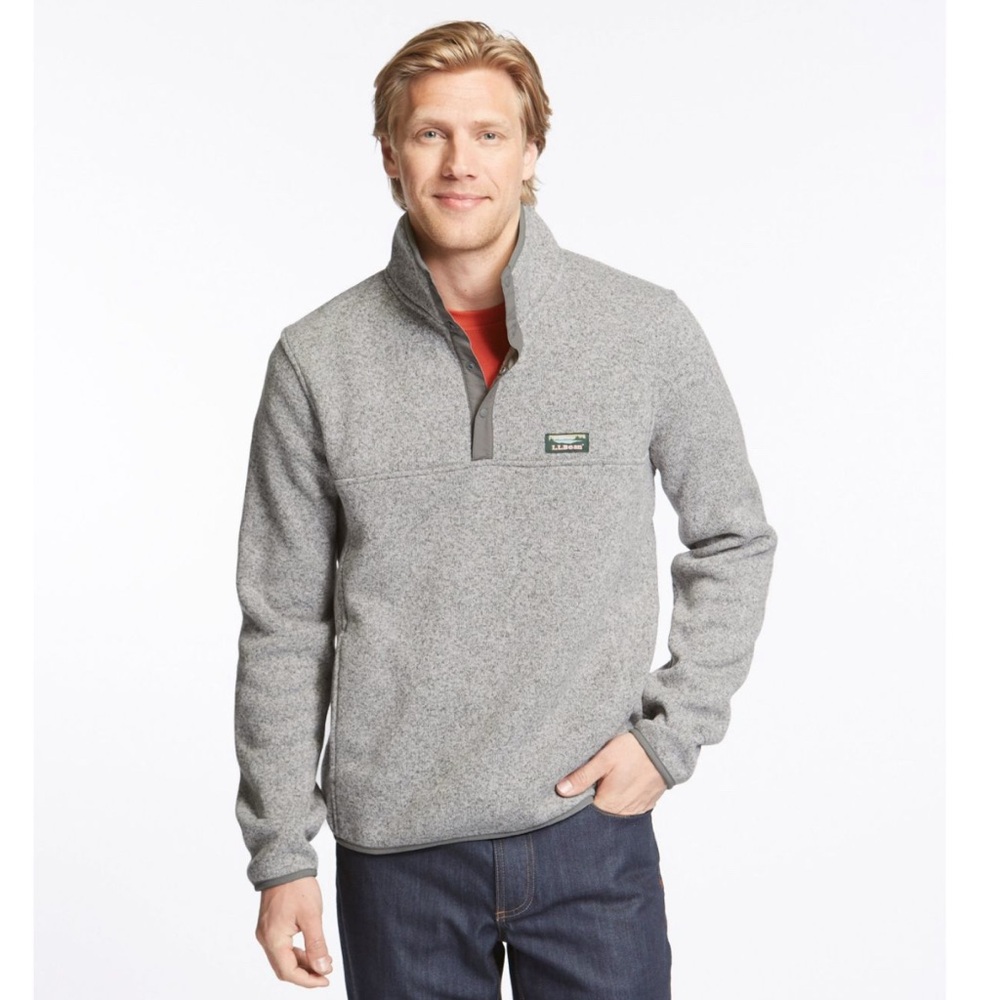 L.L. BEAN Men’s Sweater Fleece Pullover XL Black